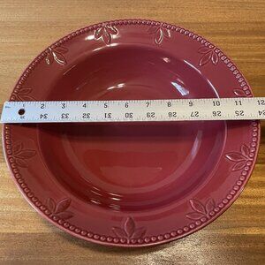 12" Round Serving Bowl Sorrento by Signature Beaujolais (Burgundy) kitchen cook